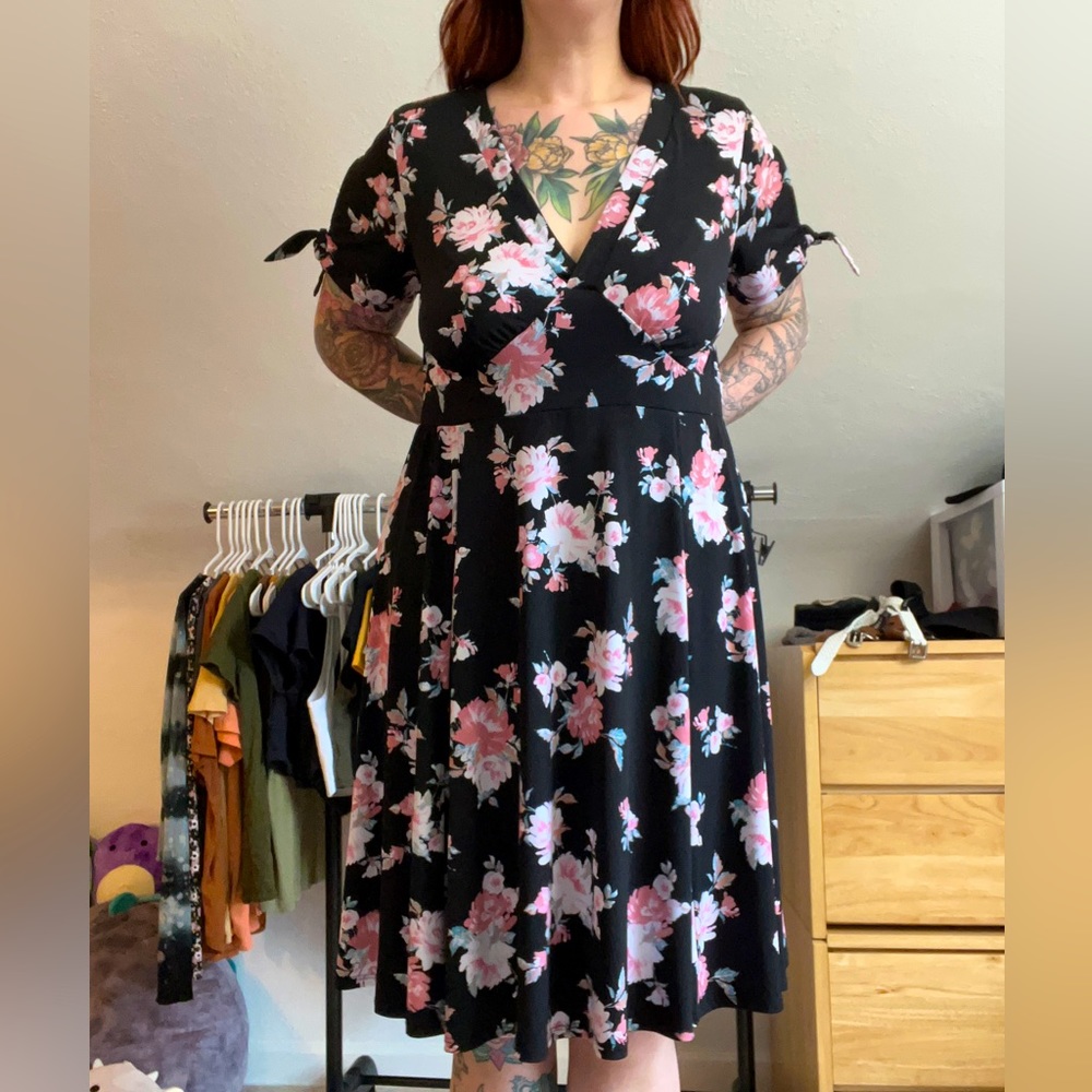 Torrid Floral Skater Dress - Picture 2 of 6